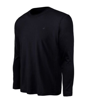 Basic LS Crew Black (Tone on Tone)